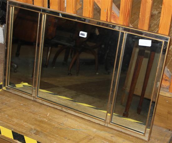 19th century rectangular section wall mirror(-)